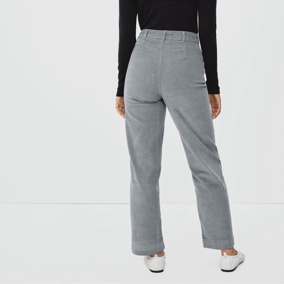 Everlane Grey The Corduroy Cropped Wide-Leg Pant Size 12 - Picture 3 of 7